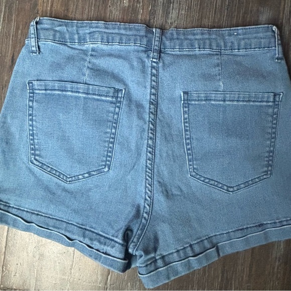 Forever 21 Blue Jean Shorts High-Waisted - Picture 7 of 9